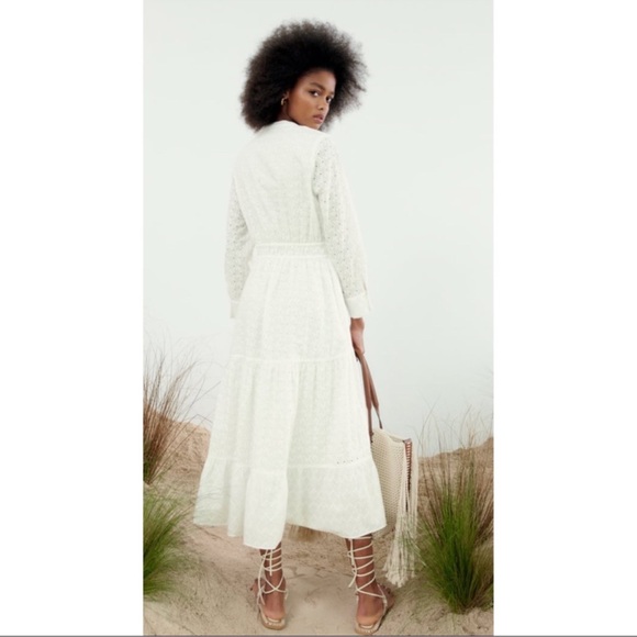 Zara Eyelet Maxi Dress - Picture 2 of 9